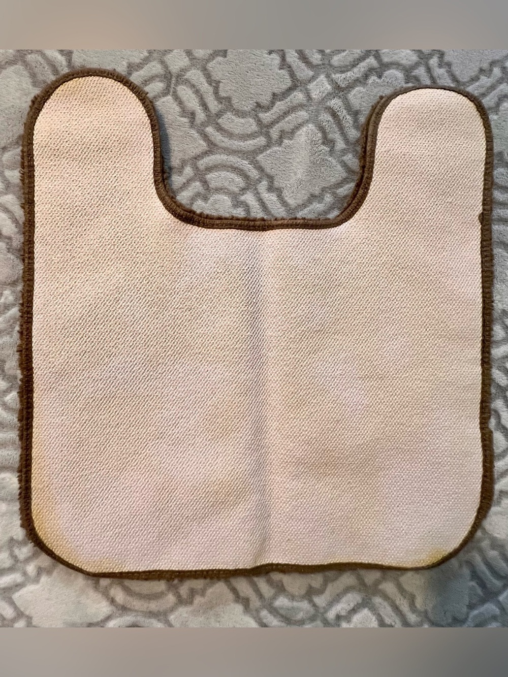 Brown Contour Toilet Rug Bath Mat Soft Plush 21x21 Bathroom - Picture 5 of 5